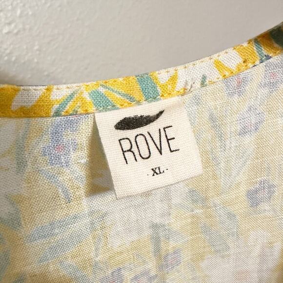 Rove Sunchaser Dress Marguerite Floral French Linen Mini Dress Women’s Size XL - Picture 8 of 14